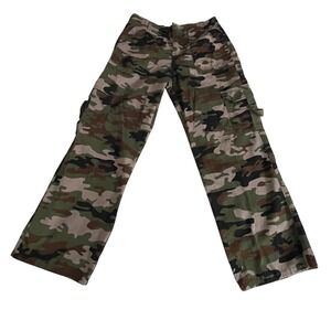 Tinseltown Cargo Pants Camo Print Distressed Pockets Utility Style Size XL